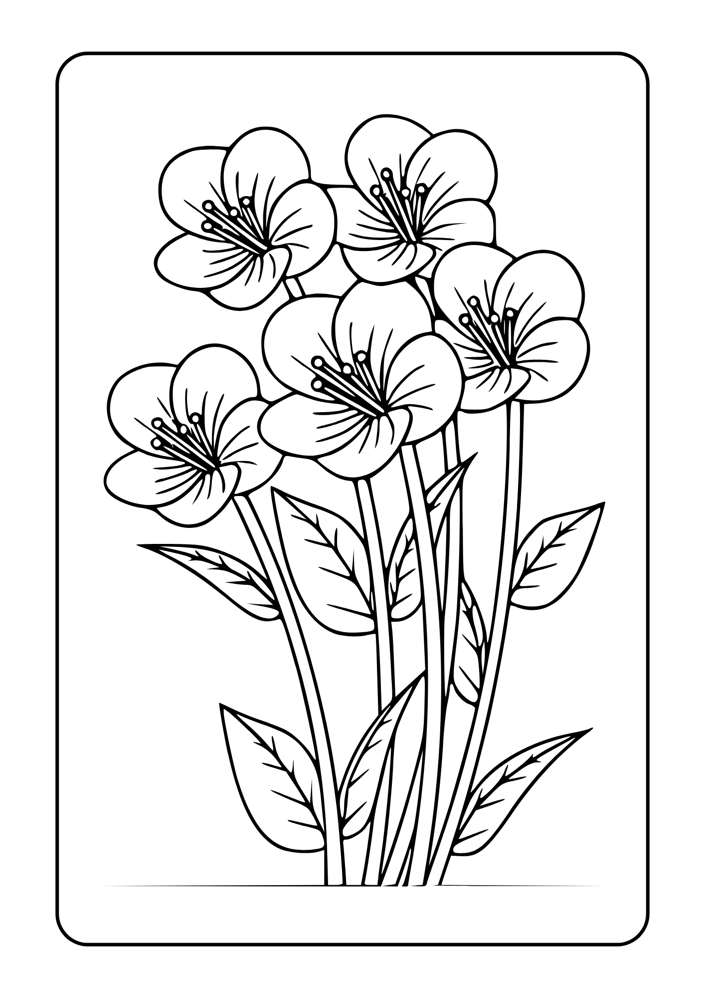 Flor para colorear