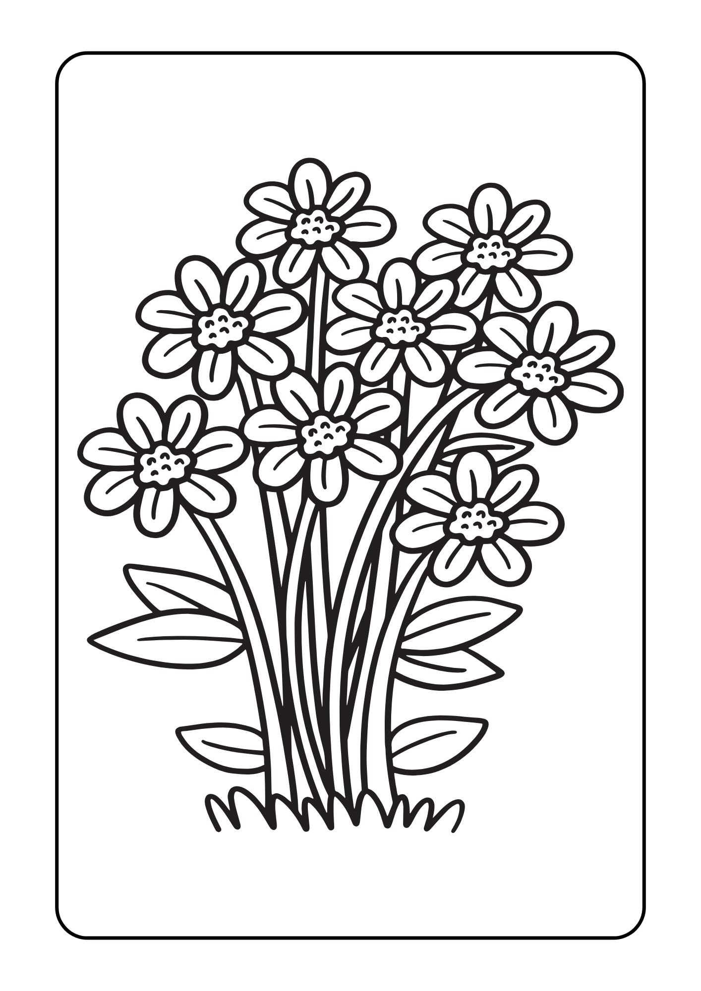 Flor para colorear