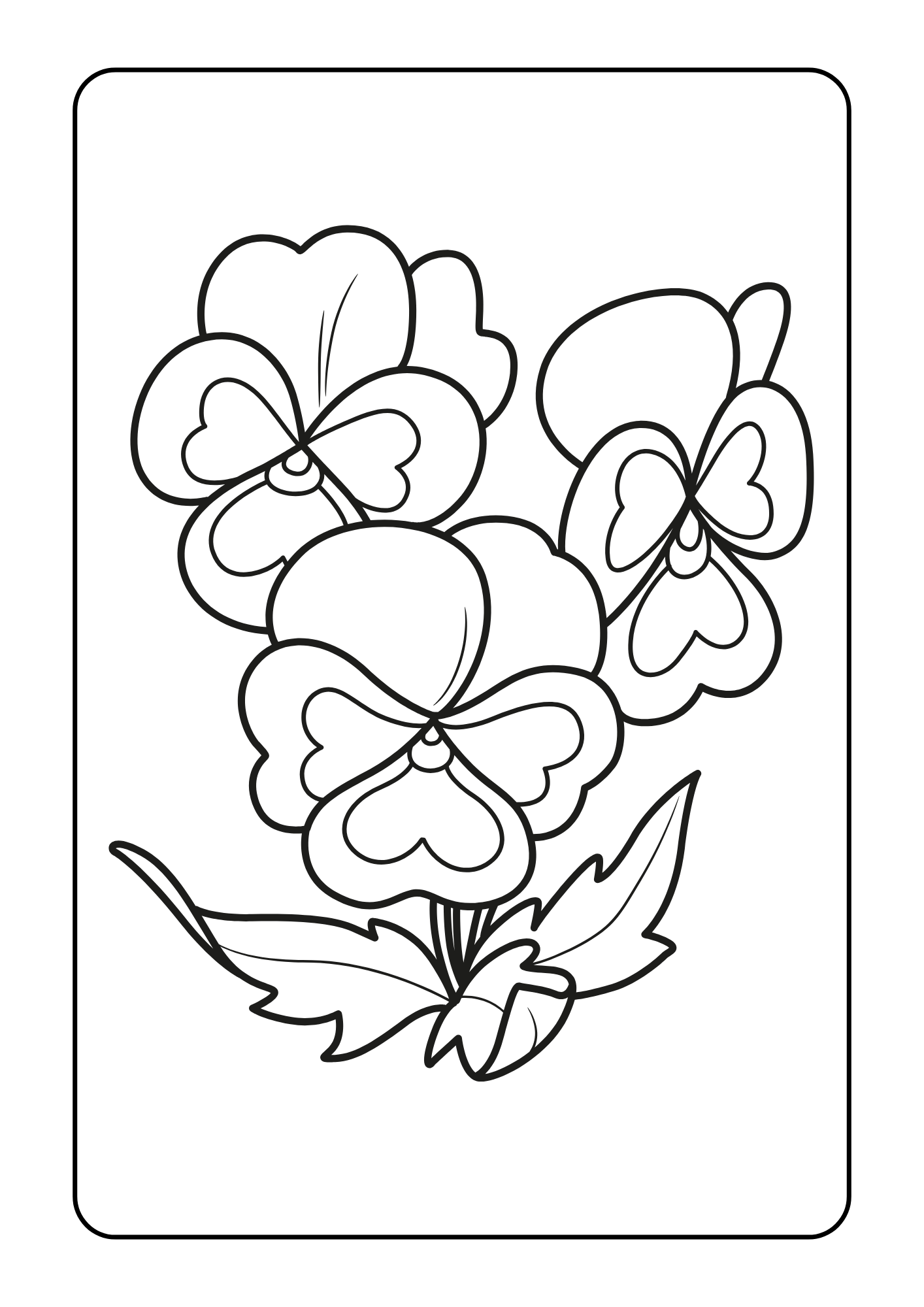 Flor para colorear