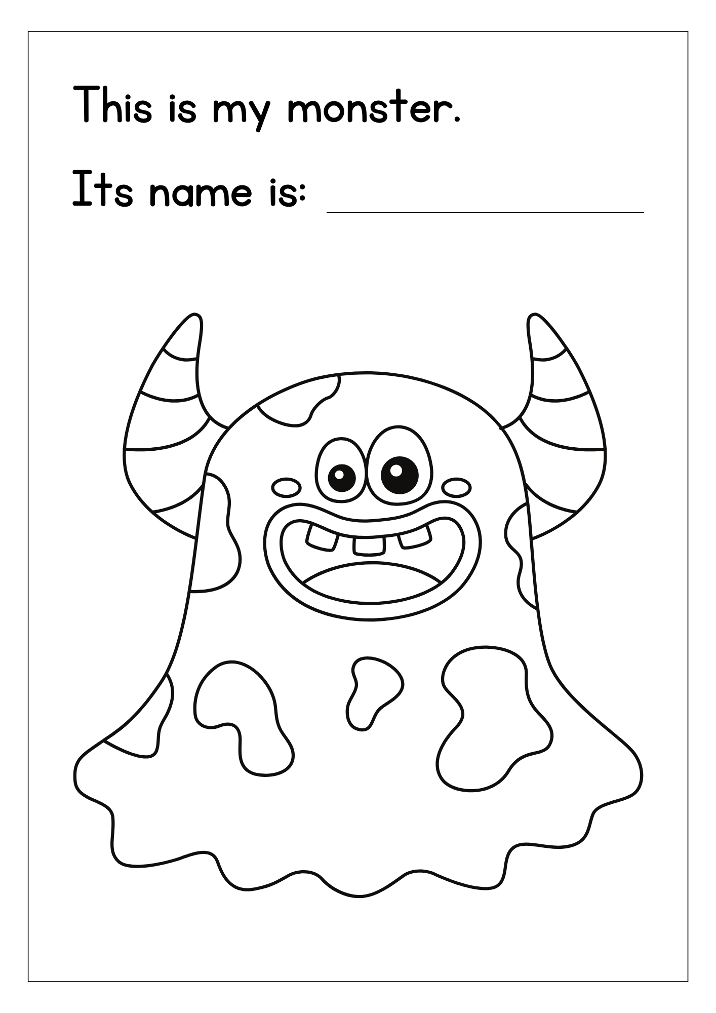Monster para colorear