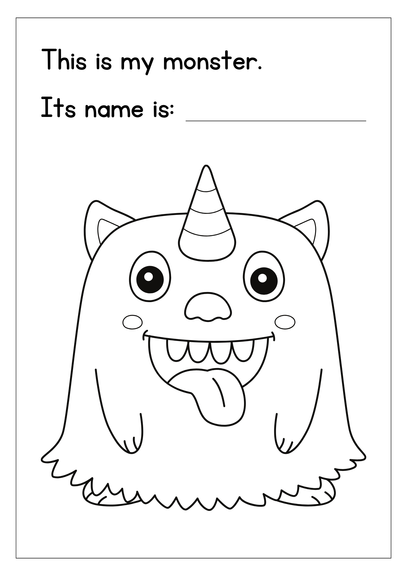 Monster para colorear