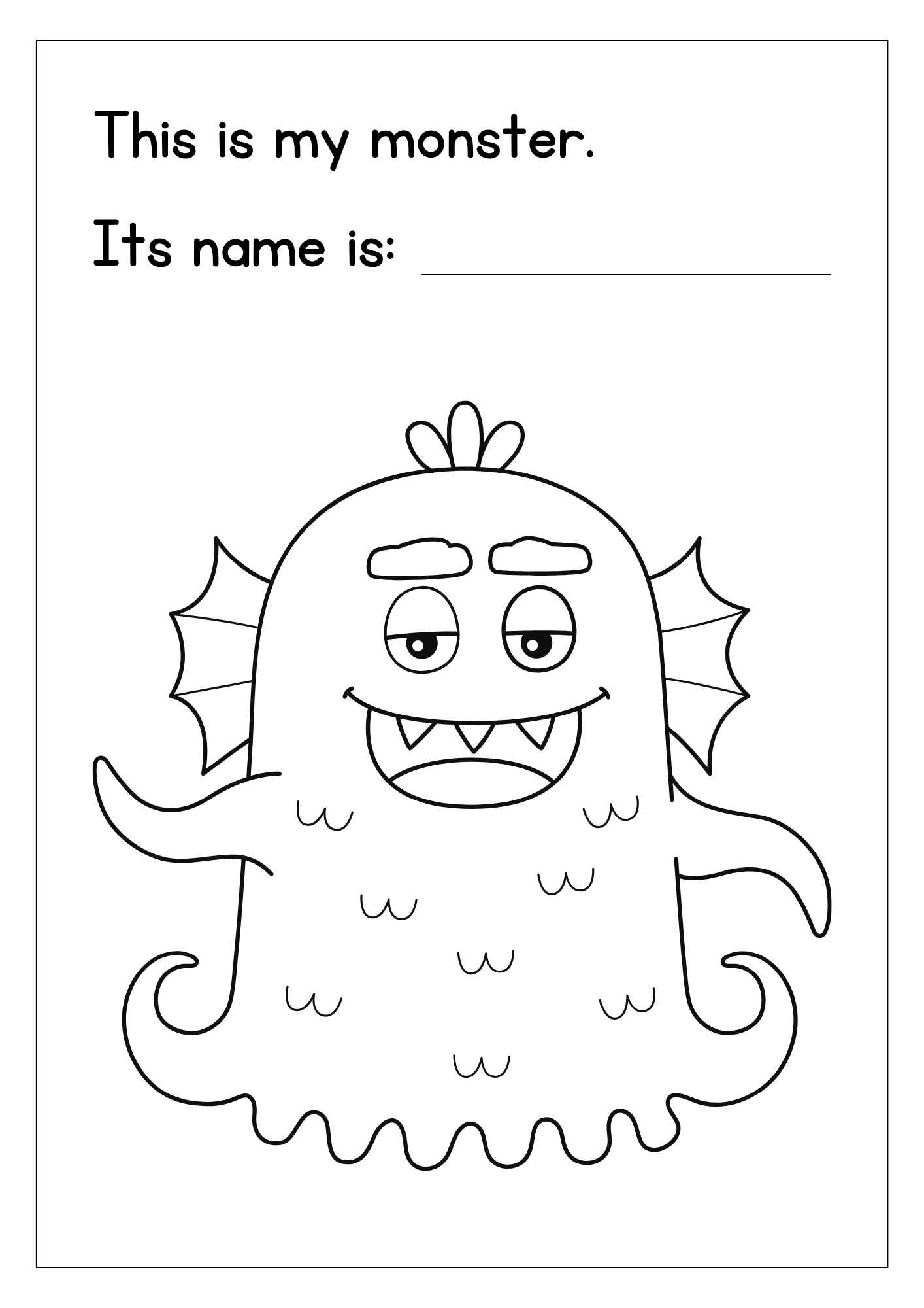 Monster para colorear