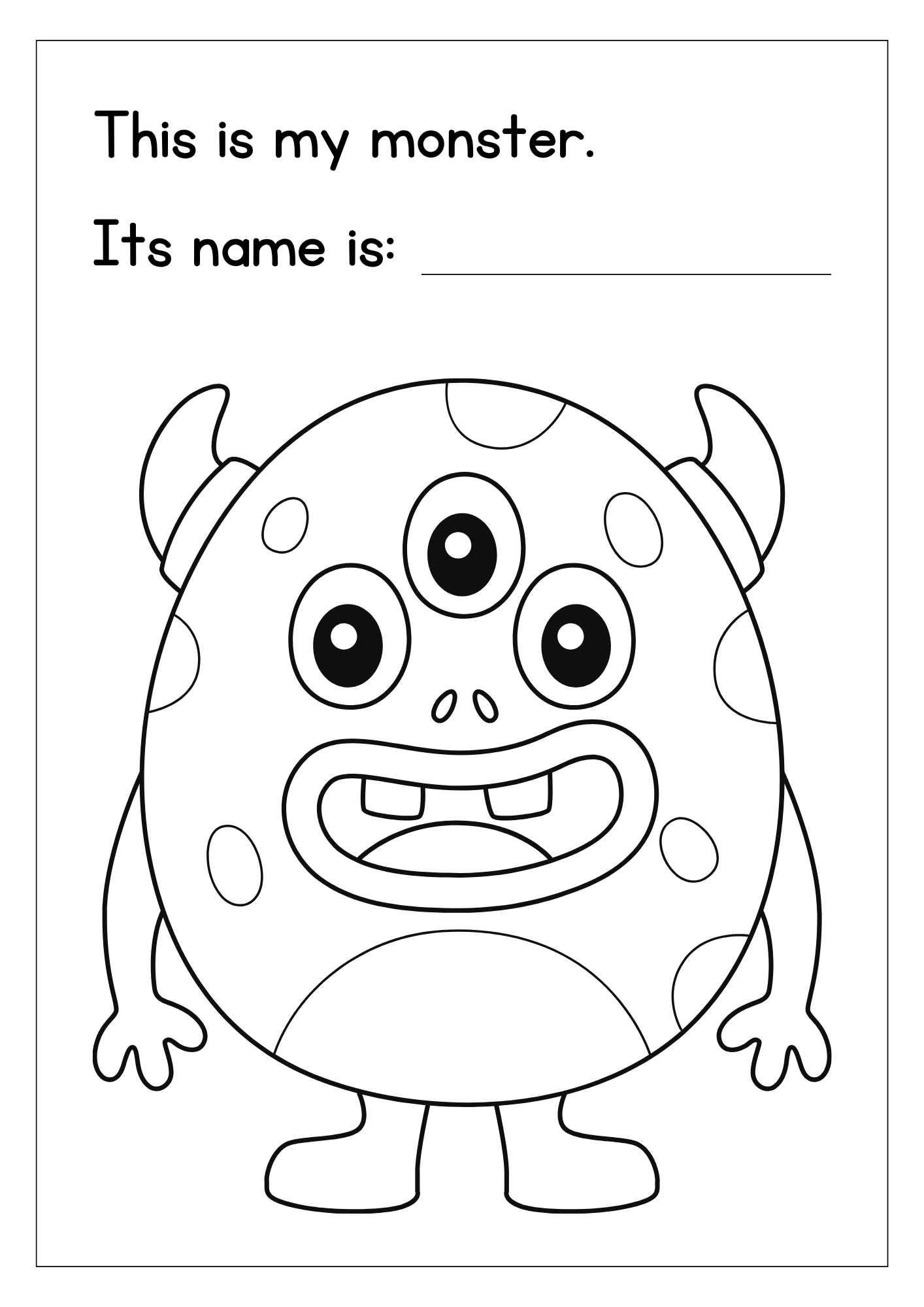 Monster para colorear