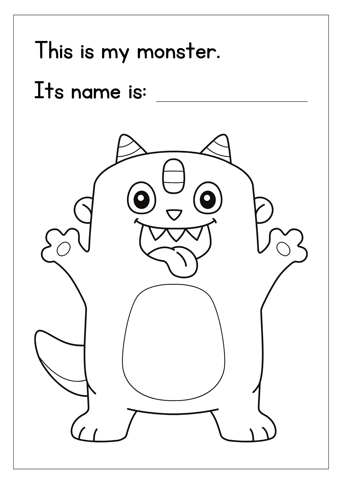 Monster para colorear