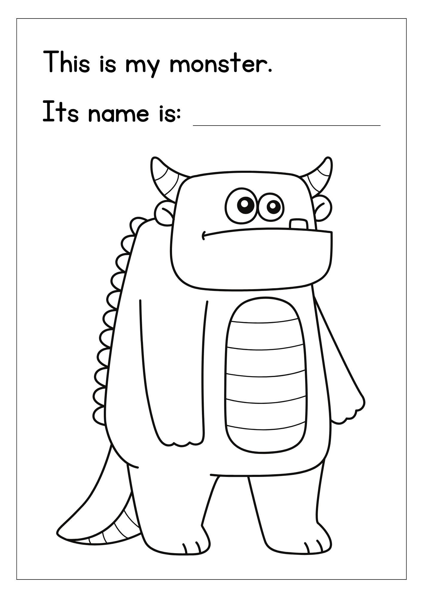 Monster para colorear