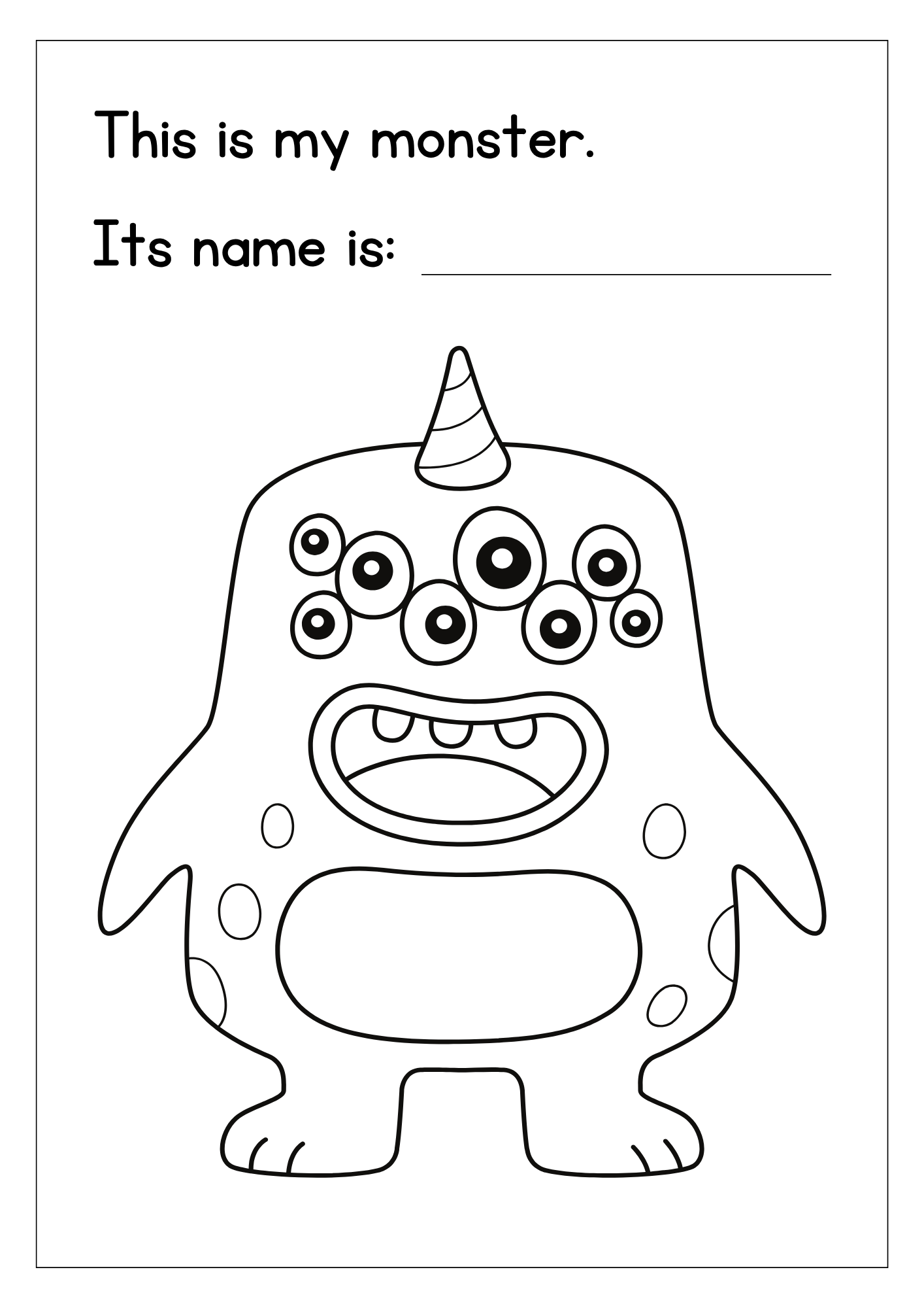 Monster para colorear
