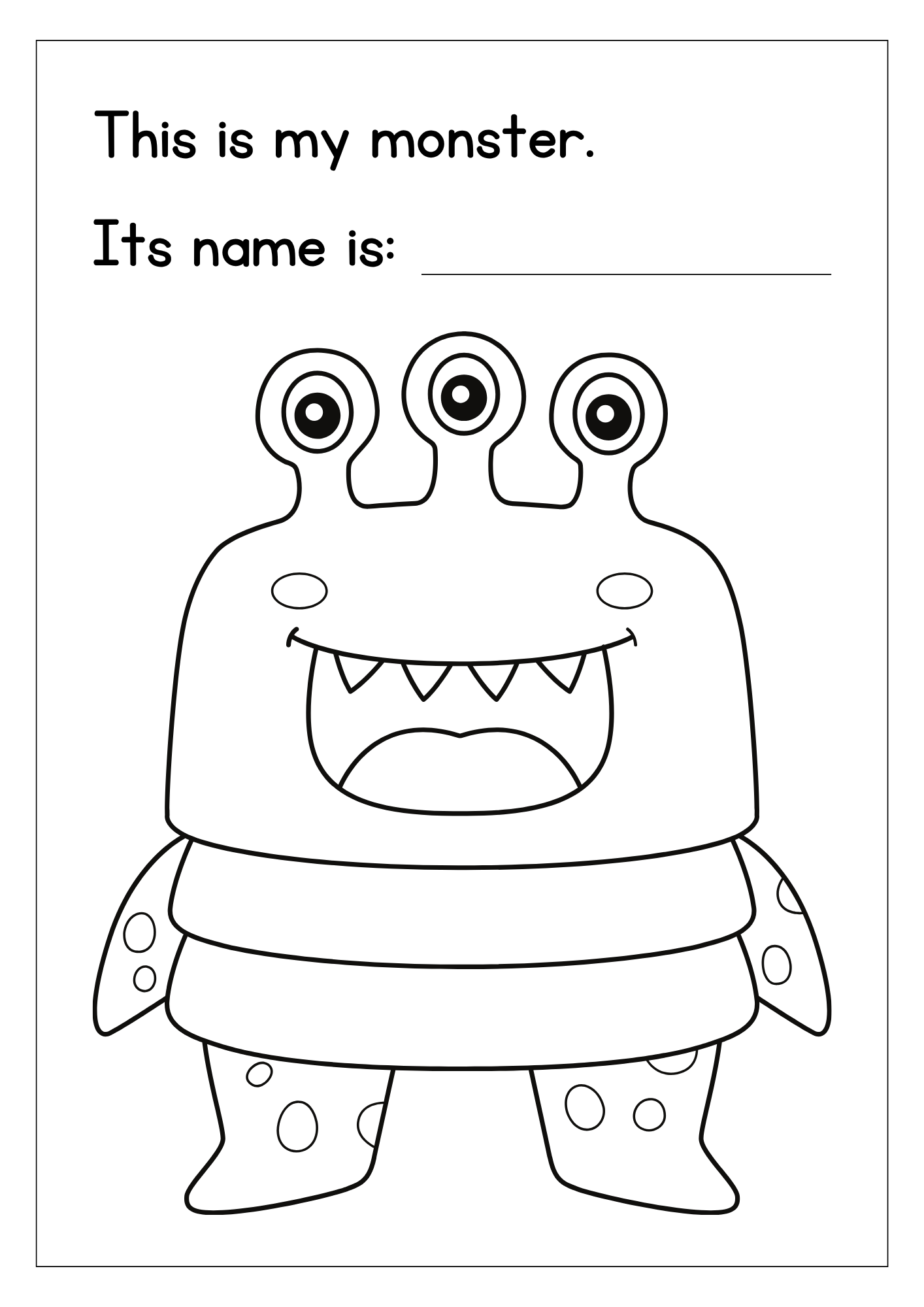 Monster para colorear