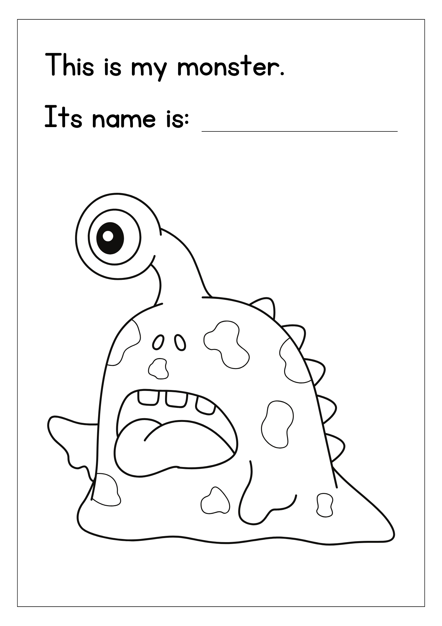 Monster para colorear