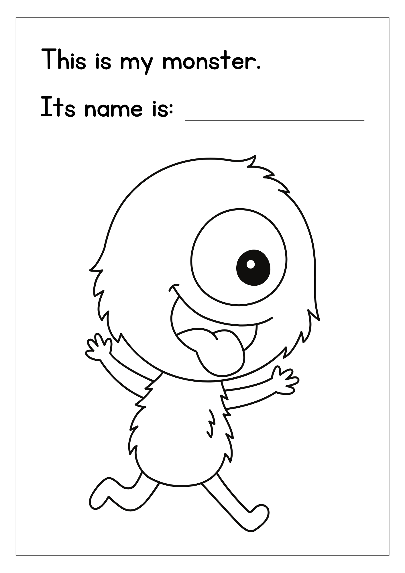 Monster para colorear