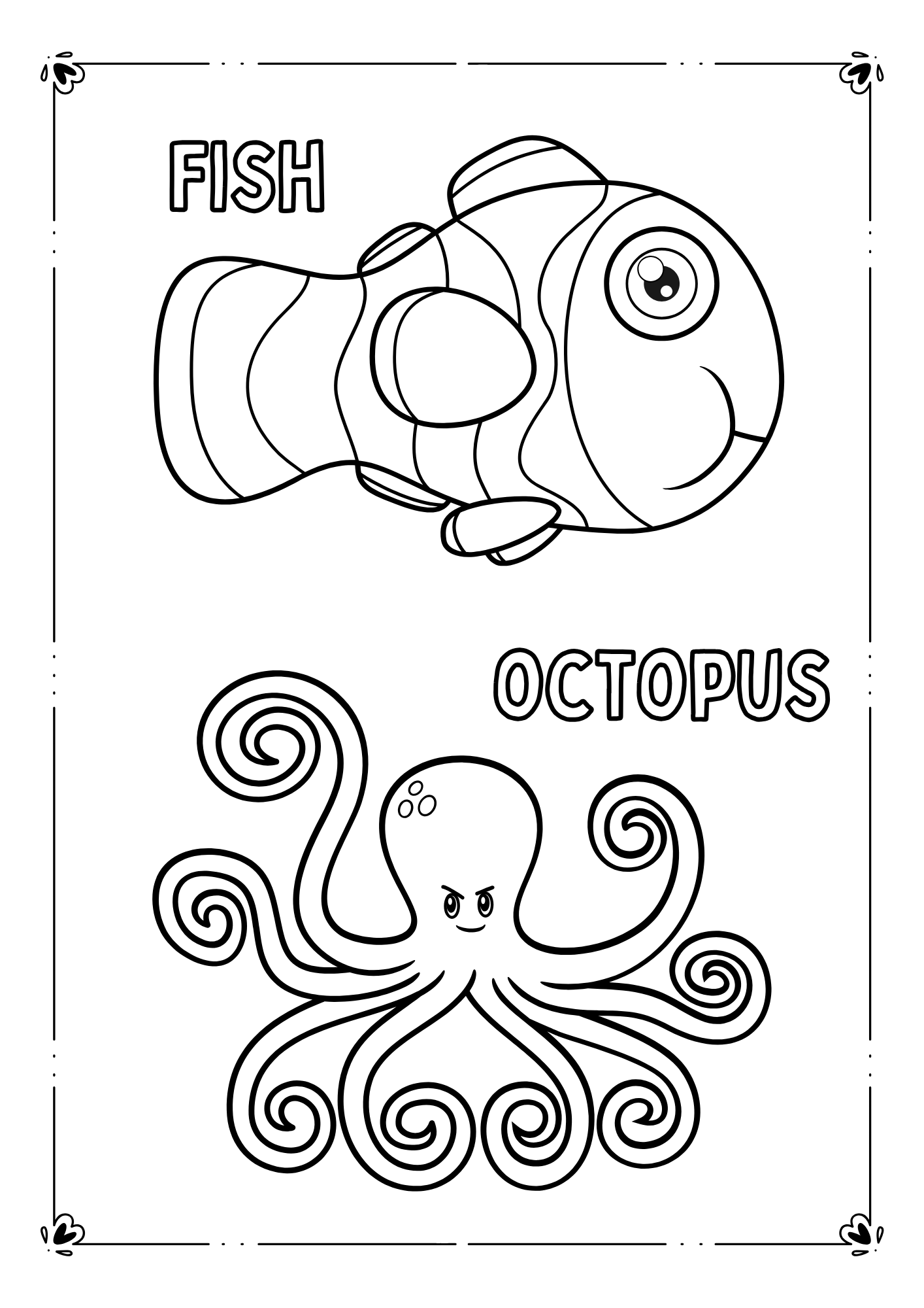 Sealife para colorear