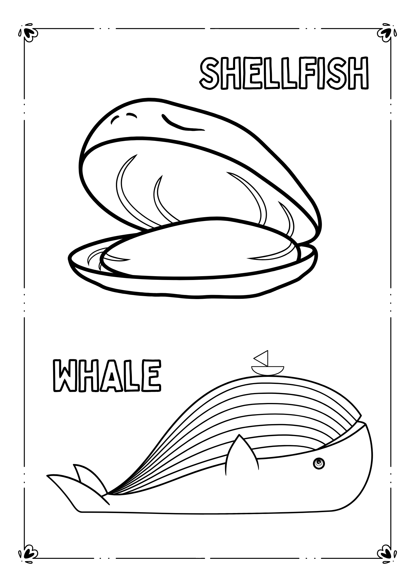 Sealife para colorear